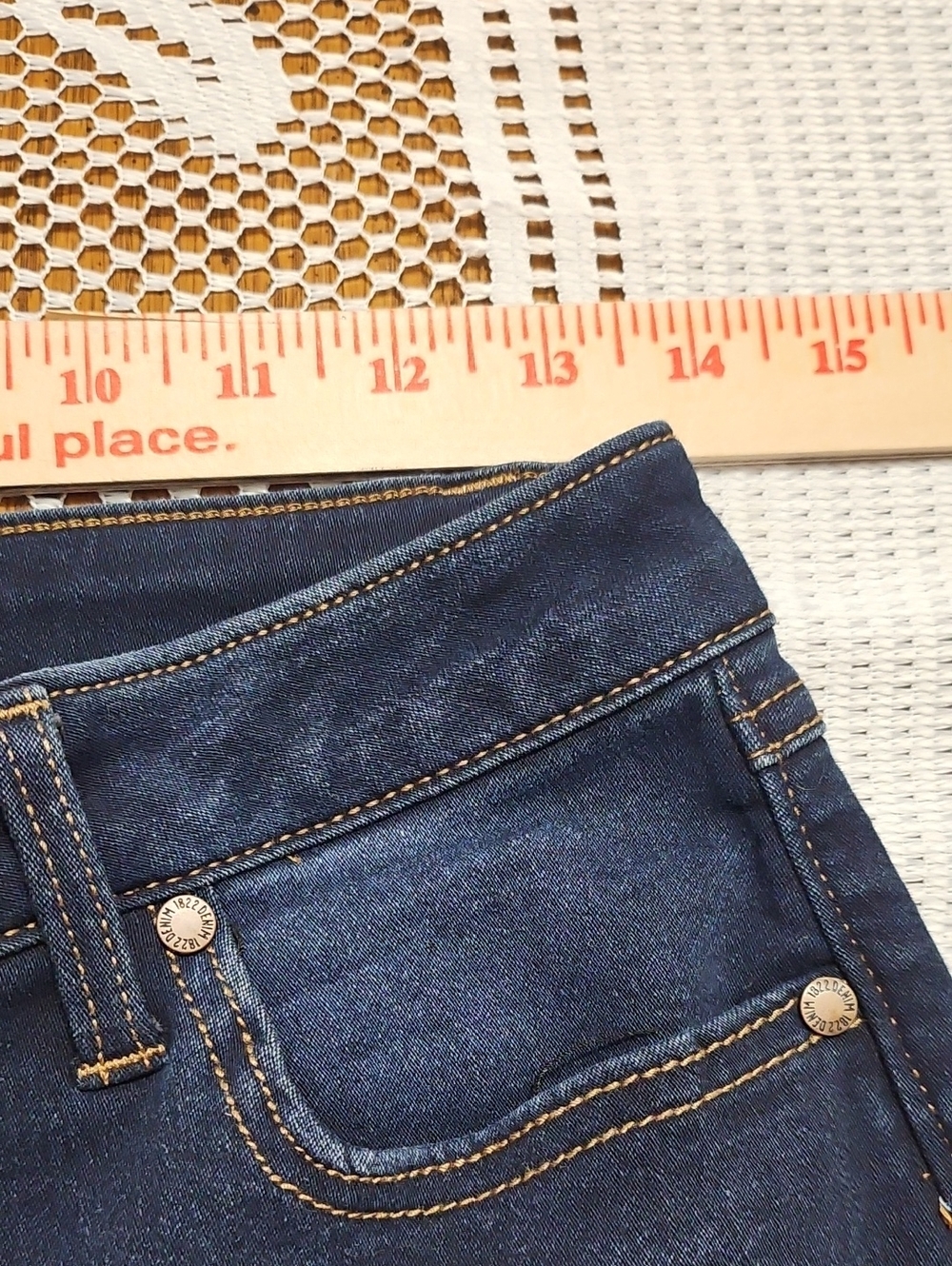 1822 Denim Women's Dark Indigo Wide-Leg Jeans Size 8 - Picture 8 of 10
